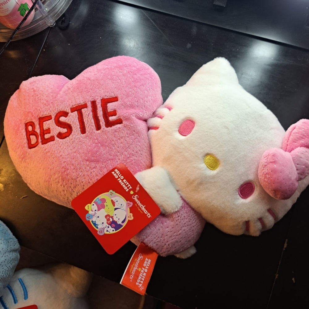 Hello Kitty x Sweethearts Bestie Pink Plush Doll Valentine's Day Release Sanrio